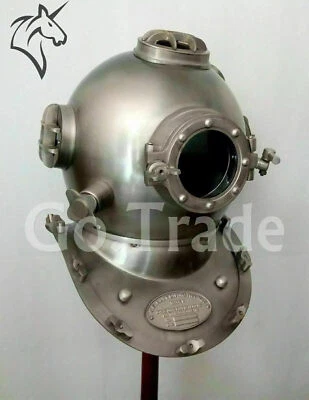 Casque de plongée ancien 18" laiton SCA marine US Navy Mark V pleine taille - Photo 1/4