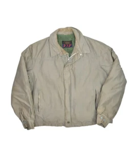 Vintage 70s Jacket Mens L Zip VIP Work Mechanic Faded Distressed Bomber - Picture 1 of 12