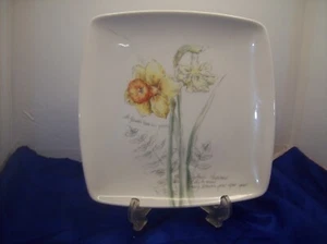 Lenox Artist Sketchbook Salad Plate Sunflower/Daffodil Square 8.5" Plate - Picture 1 of 5