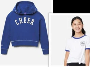 NWT Justice Girls Outfit 2-Pieces Cheer Hoodie and Top Size 16 18 - Picture 1 of 2