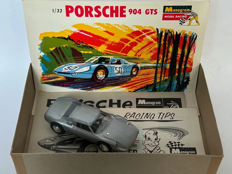 Monogram Porsche 904 GTS (Silver) 1/32 scale slot car NOS - Image 1 of 4