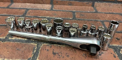 Craftsman 1/2" Drive 17 Piece SAE Metric 12pt Socket Set USA Z-AG - Image 1 of 4