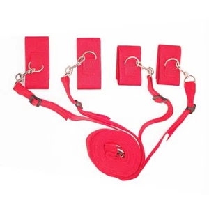 Cinghie bondage 4 pezzi sexy BDSM set bondage manette per braccia manette per piedi rosse - Foto 1 di 1