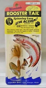 Vintage Worden's Rooster Tail PRBT 1/4 oz No 4 River Spinning Lure Yakima Bait - Picture 1 of 5