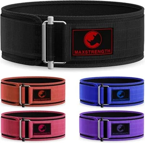 MAXSTRENGTH 4” Adjustable powerlifting belt, Workout belt, Gym Belt, Training - Picture 1 of 10