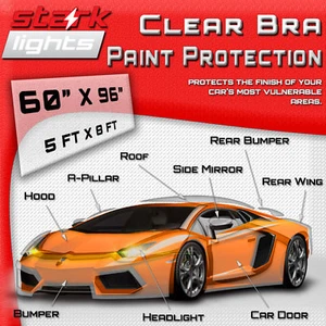 Clear Paint Protection Bra Film Car Vinyl Wrap Invisible Scratch 60" x 96" Inch - Picture 1 of 4