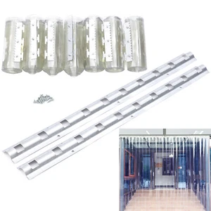 7 Stk Streifenvorhang Lamellen PVC Streifen 200x105mm Stallvorhang Windschutz DE - Bild 1 von 12