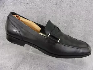 Marc New York Andrew Marc black leather slip on penny loafer men's US9.5 - Picture 1 of 12
