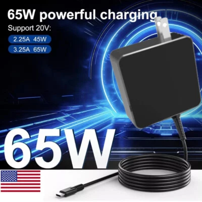 Adaptador de alimentação carregador USB-C 65W para Samsung Galaxy Book Pro 360 13,3" 15,6" EUA - Imagem 1 de 4