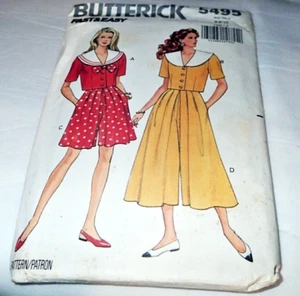 BUTTERICK PATTERN 5495 ~ MISSES TOP & SPLIT SKIRT ~ SIZES 6 - 8 - 10 *UNCUT - Picture 1 of 1