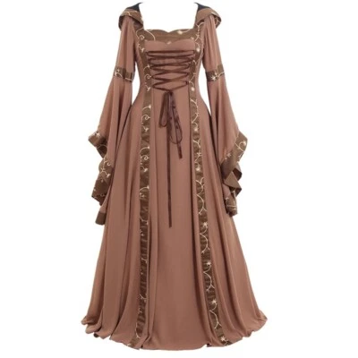 Hot Medieval Dress Women Vintage Victorian Renaissance Gothic Costume Gown Dress - Image 1 of 4