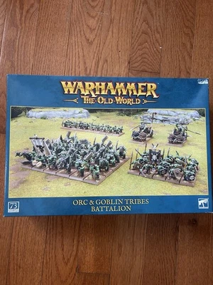 Warhammer The Old World Orc & Goblin Tribes Battalion Fantasy Army 野猪战车 — 第 1/2 张图片