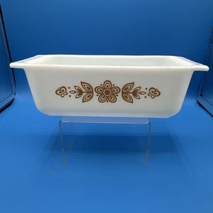 Vintage Pyrex Gold Butterfly Loaf Pan 913 USA 1960’s Bakeware - Picture 1 of 6