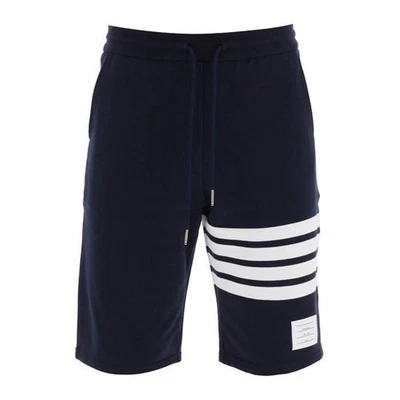 Pantalones Cortos Thom Browne Cuatro Barras Rayas Azul Marino MJQ012H 77851782 Foto 1 de 4
