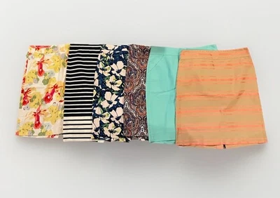 Lote de 6 faldas lápiz JCrew para mujer tallas 8, 10 patrones, florales, rayas, cachemira Foto 1 de 4