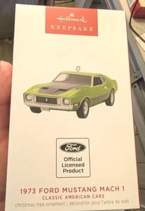 2023 Hallmark 1973 Ford Mustang Mach 1 33rd In Classic Cars Ornament NIB NEW IN - Picture 1 of 3