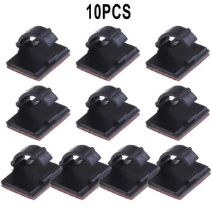 Keep Your Wires in Place with SelfAdhesive Wire Tie Cable Clamp (10Pcs) - Photo 1/12