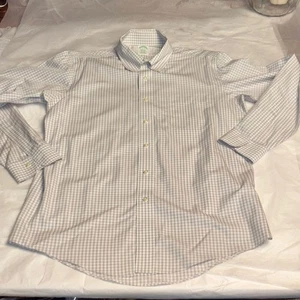 Brooks Brothers Light Gray 16/33 Classic Men’s Checkered Button Down Shirt - Picture 1 of 10
