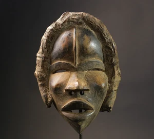 Vintage African Mask Antique Dan Déangle Unique Wooden Wall Decor Collecti-G2547 - Picture 1 of 24
