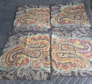 4 Pottery Barn Houston Paisley bestickte Perlen quadratische Kissenbezug 24”x24” - Bild 1 von 10