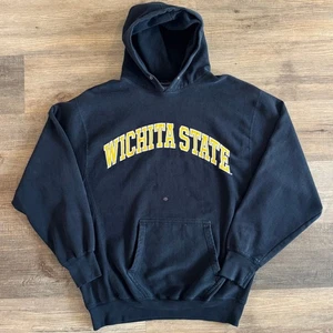 VTG Steve & Barry's Wichita State NCAA Hoodie Sweatshirt Black Large - Picture 1 of 8