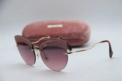 NUEVAS GAFAS DE SOL MIU MIU SMU 58T W30-149 ORO ROSA PÚRPURA DEGRADADO AUTÉNTICAS 65-17 Foto 1 de 4