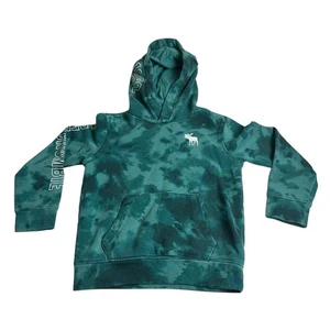 Abercrombie Kids Tie-dye Hoodie  Long Sleeve Green Boys 7/8 Flaw - Picture 1 of 8