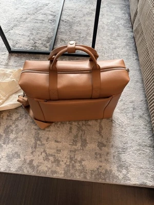 Monos Metro Duffel Bag Saddle Tan Vegan Leather, Classic Kit for Luggage Travel - Image 1 of 3