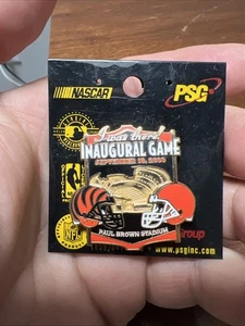 NFL Cinncinati Bengals Paul Brown Stadium Inaugural Season Game Browns Pin - Picture 1 of 3