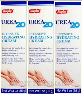 Rugby Urea 20 % Cream Intensive Hydrating 3oz / 85gm ( 3 pack ) - Picture 1 of 1