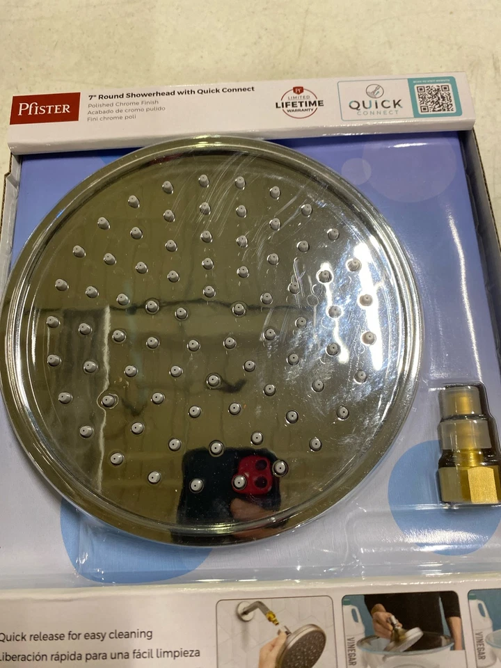 Cabezal de ducha fijo Pfister 015-WS2-UT02QC 1,75 GPM 7" en cromo pulido Foto 1 de 1