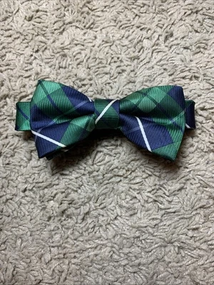 Галстук-бабочка Chaps полиэстер зеленый синий клетчатый предварительно завязанный регулируемый - Изображение 1 из 4