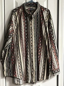 VTG Chaps Ralph Lauren Paisley & Print Button-Up Shirt Men's Size 3XB Rare EUC - Picture 1 of 13