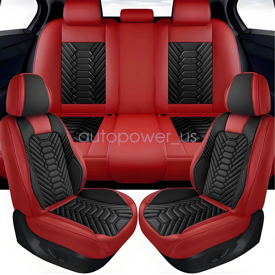 For 2014-2023 Jeep Cherokee Car Seat Cover 5 Seats Full Set Leather Cushion US - Imagem 1 de 4