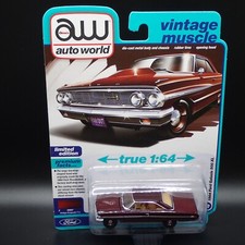 2023 AUTO WORLD 1964 FORD GALAXIE 500 XL VINTAGE MUSCLE VS A REL 4 NO 4 1:64