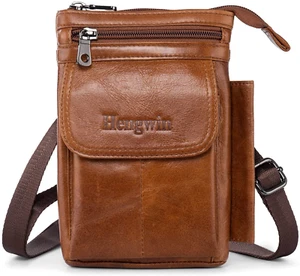 Hengwin Herren Handtasche Umhängetasche iPhone 11 Pro Max Holster Case mit Gürtelclip CE - Bild 1 von 7