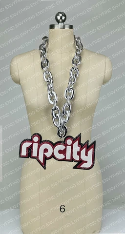 New NBA PORTLAND TRAIL BLAZERS Gameday BIG Fan Chain SILVER Fanchain Cover