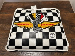 Vintage Indianapolis Motor Speedway Seat Cushion Race Car Indy 500 Yellow Wings - Picture 1 of 12