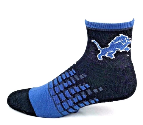 Detroit Lions Football Black & Blue Digi Square Deuce Quarter Socks Cover