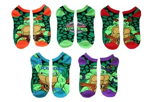 Teenage Mutant Ninja Turtles Ankle Socks (5 Pk) Sock size 9-11 - NWT - Picture 1 of 6