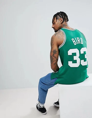 Mitchell & Ness Boston Celtics 🍀 Larry BIRD #33 Swingman Green Jersey Cover