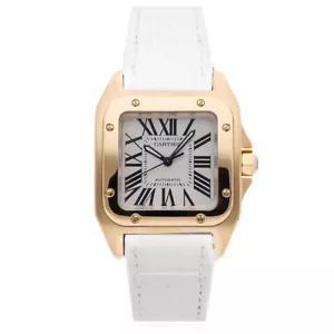 Reloj Cartier Santos 100 37mm W20112Y1 Oro Rosa 18K Unisex - Imagen 1 de 5