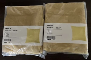 2 Ikea Sanela Kissenbezug Bezug gelb gold senf 26"x26" Samt Baumwolle NEU - Bild 1 von 6