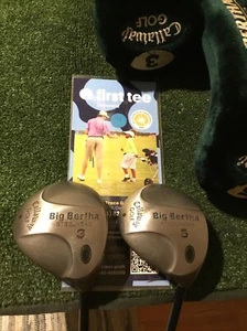 Callaway Ladies Big Bertha Steelhead Woods Set (3W & 5W) Gems 99 Graphite Shafts - Picture 1 of 11