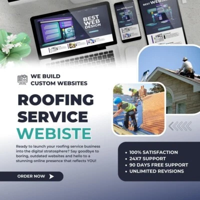 CUSTOM ROOFING SERVICE WEBSITE DESIGN - Modern, Professional & Responsive - Image 1 of 3