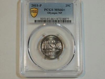 2011 P  PCGS MS66+ Olympic Quarter Gold Shield - Image 1 of 2