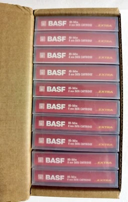 Cartucho de cinta de datos 10 BASF EXTRA 8D-160m - 8MM hecho en Japón Foto 1 de 4
