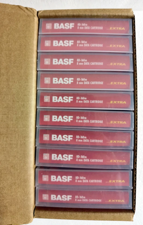 10 BASF EXTRA 8D-160m - 8MM Data Tape Cartridge Made In Japan - Image 1 of 4
