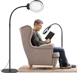 10X &30X Verstellbare Lupe mit LED zum Lesen Nähen Basteln Heimwerker Arbeit - Bild 1 von 7