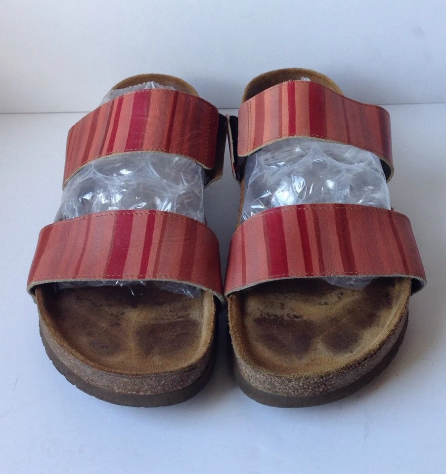 Naot Women's Bianca Red Striped Sandal Clog Slide Size US 9/EU 41 Foto 1 de 1